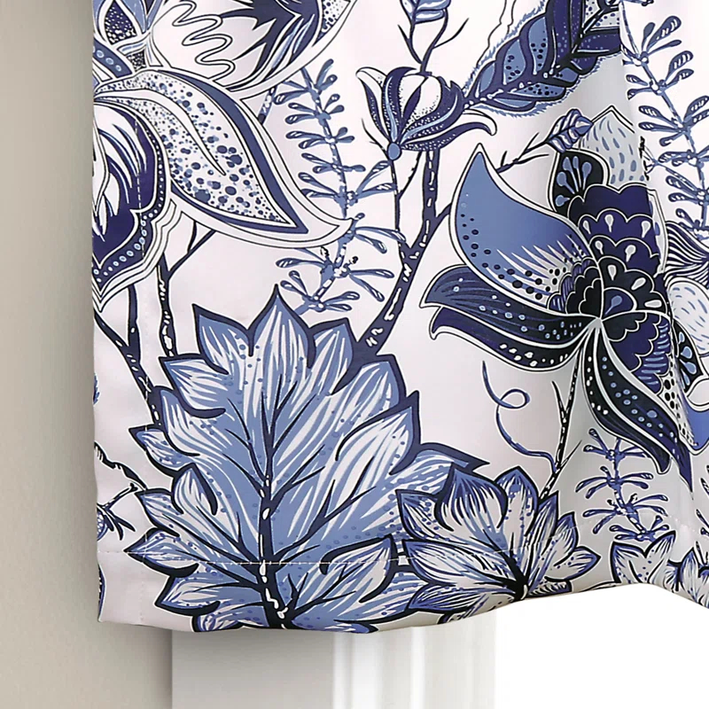 Lush Decor Cynthia Jacobean Floral Tailored 52'' W Window Valance in