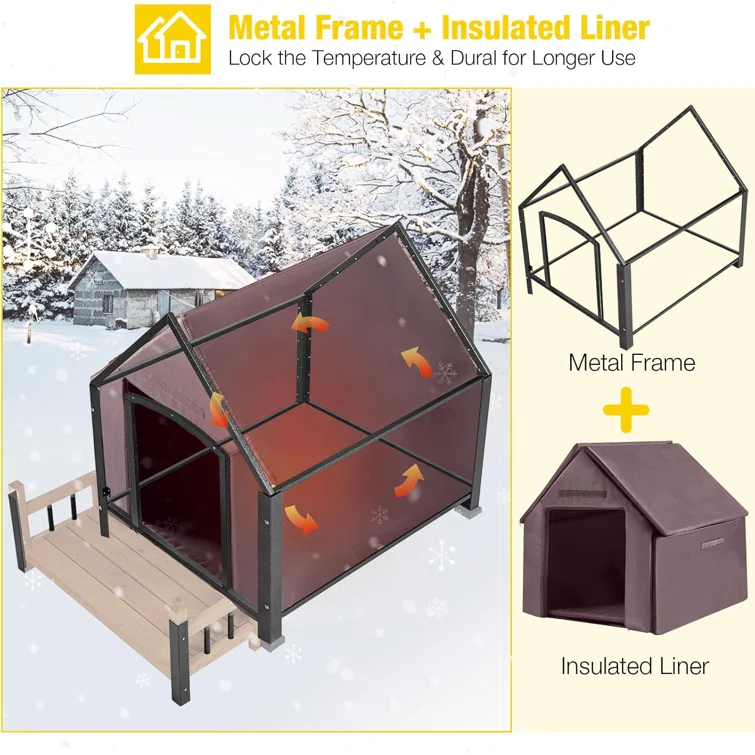Aivituvin Wood Insulated Dog House