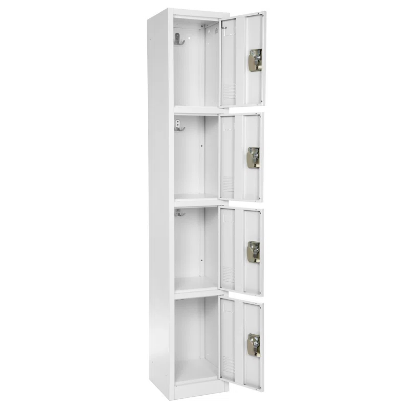 AdirOffice 12'' Wide Steel 4-Tier School and Gym Locker
