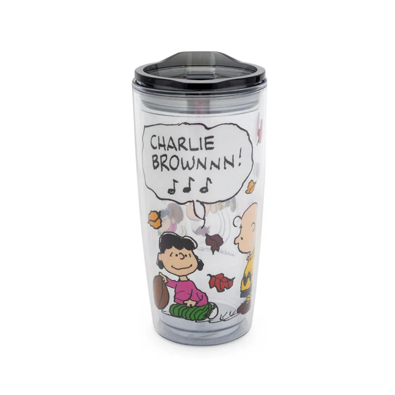 Silver Buffalo Peanuts Charlie 20 Oz. Plastic Pint Glass | Wayfair
