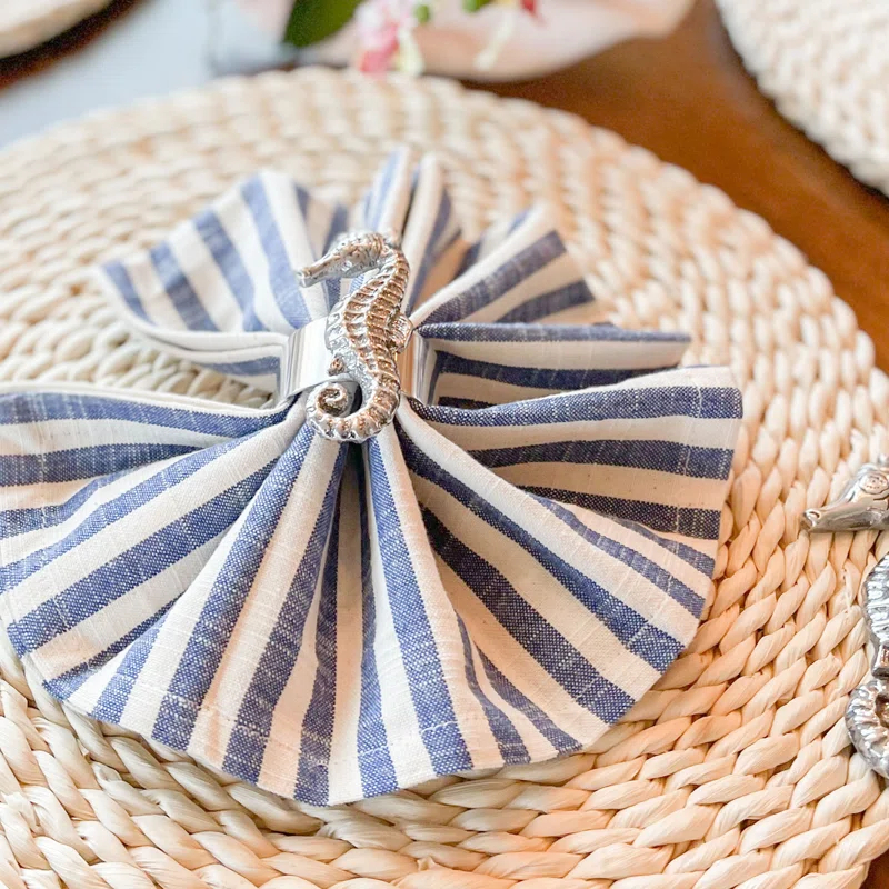 Arthur Court Designs Sea Horse Metal Napkin Ring (Set of 4)