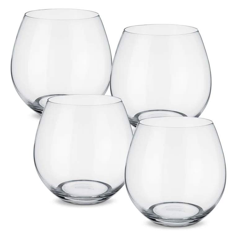 Villeroy & Boch Villeroy & Boch Entrée Set/4 4" Crystal Stemless Wine Glasses (Set of 4)