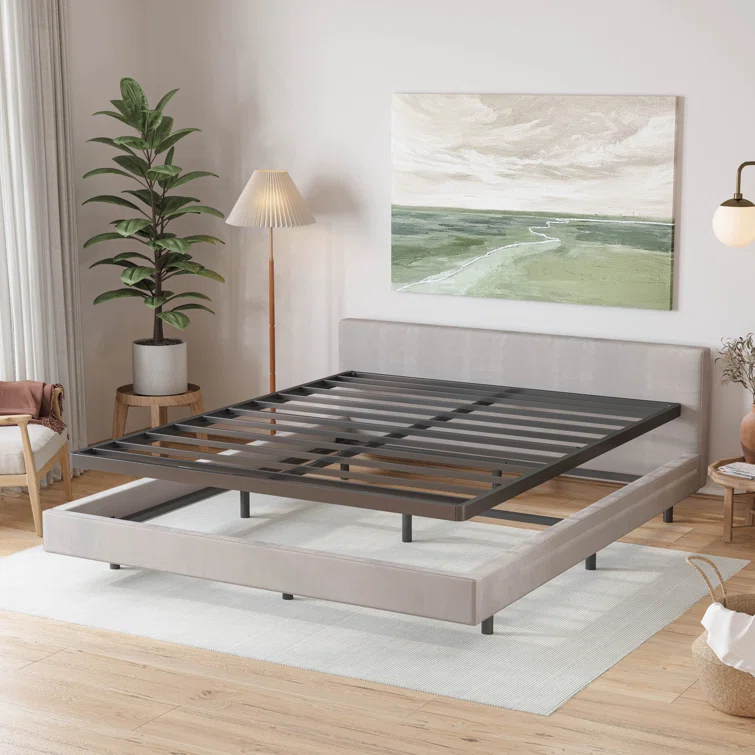 Alwyn Home Bercht 2" Low Profile Metal Box Spring Bunkie Board, Thin Bed Slat Replacement(No legs)