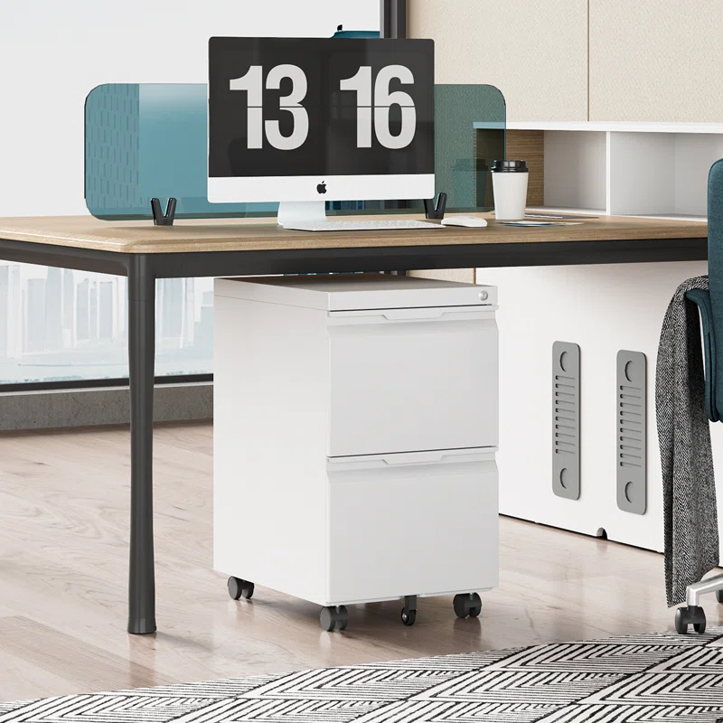 COOLSUN 14.6'' Wide 2-Drawer Mobile Steel File Cabinet