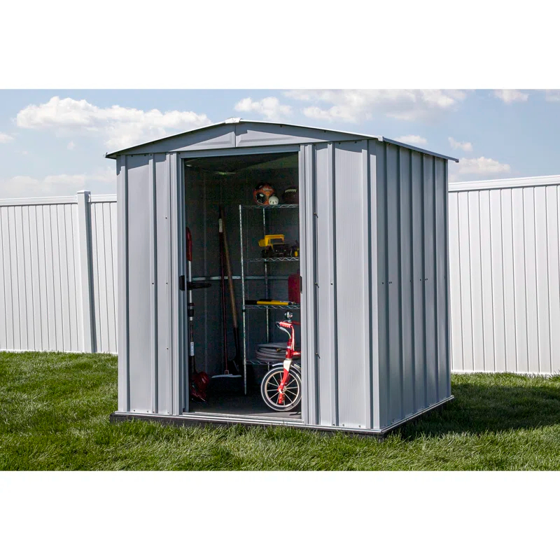 Arrow 6 ft. W x 5 ft. D Galvanized Steel Storage Shed