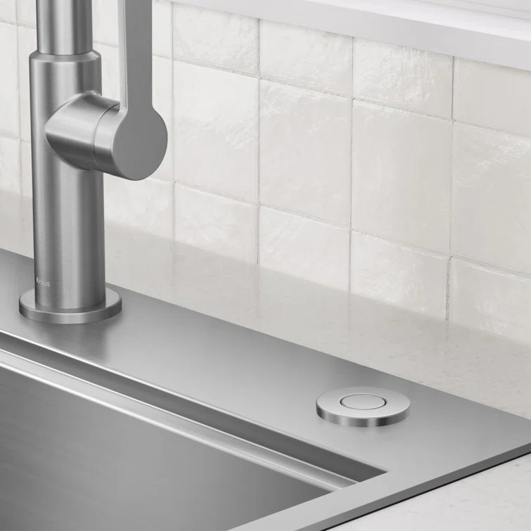 Kraus WasteGuard Stainless Steel Air Switch