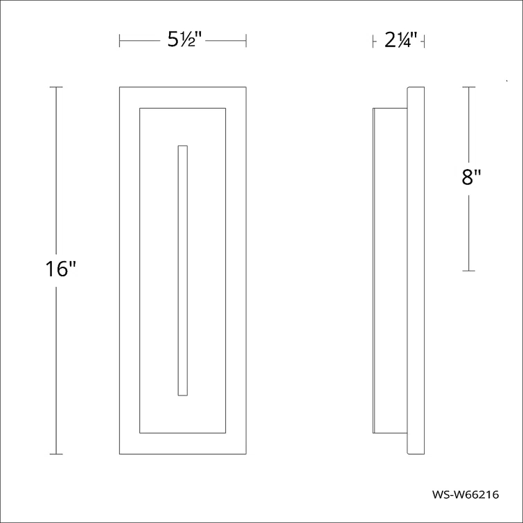 Midnight Single Light Outdoor Aluminum LED Wall Light