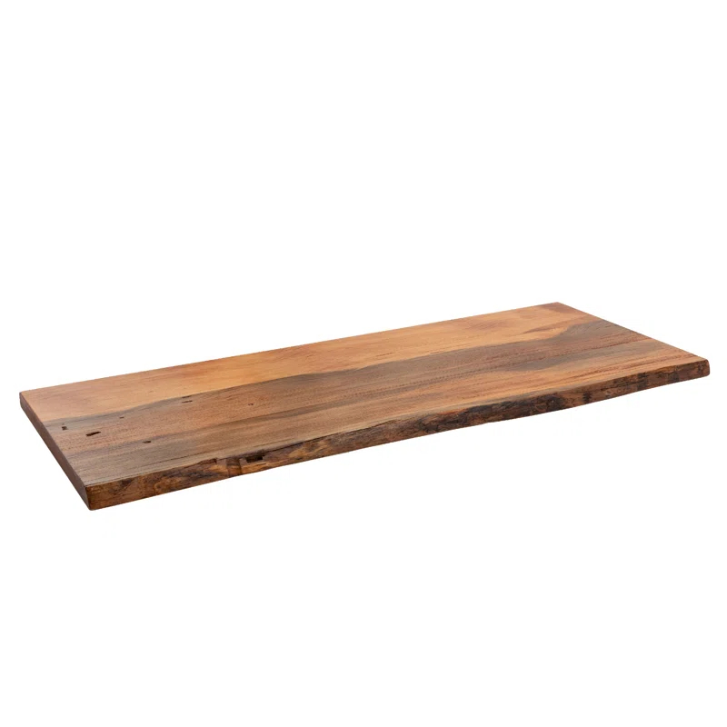 Pipe Decor 48 In. x 16 In. X 1.25 In. Live Edge Solid Console Table Wood Top