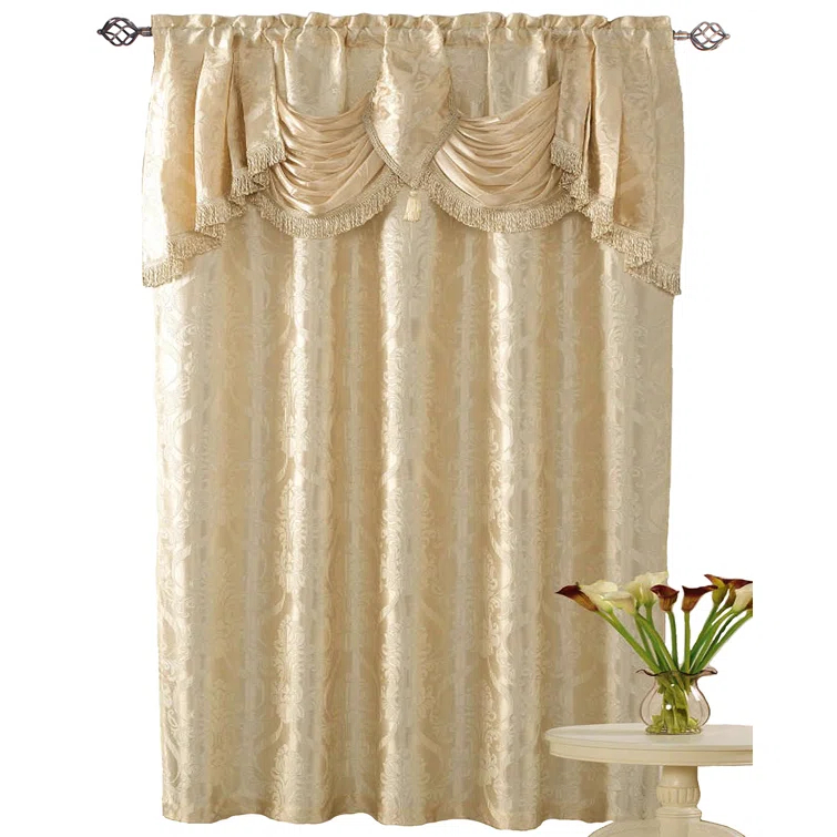 Venice Collections Polyester Room Darkening Curtain Single Panel