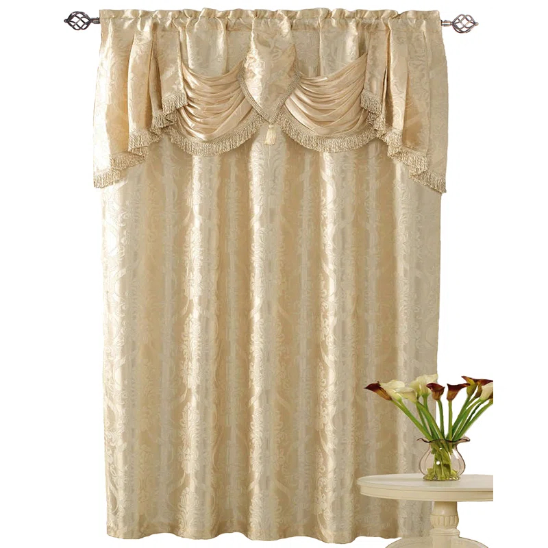 Venice Collections Polyester Room Darkening Curtain Single Panel