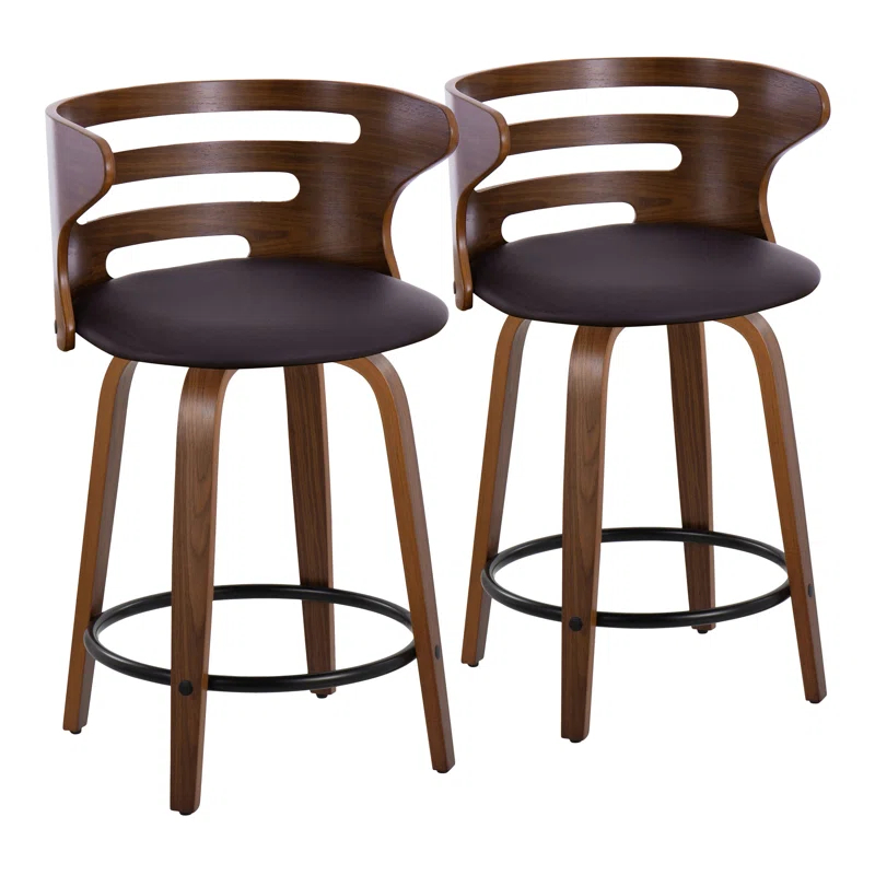LumiSource Swivel Upholstered Counter Stool