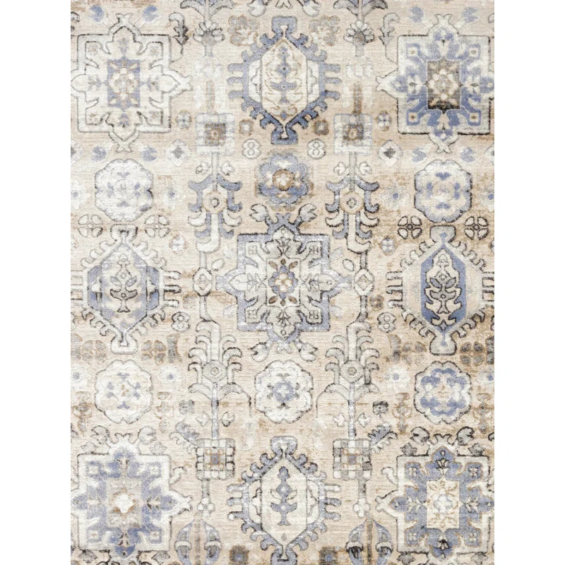Pasargad Amadeus Southwestern Beige/Blue Area Rug