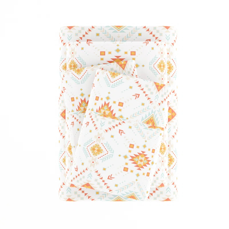 Becky Cameron Home Aztec Dreams Pattern Microfiber Sheet Set