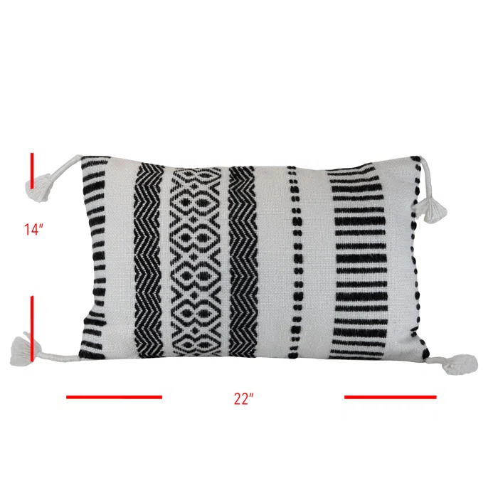 Foreside Home & Garden Tassels Indoor/Outdoor Throw Pillow