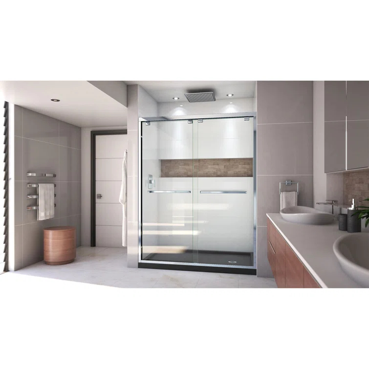 DreamLine Encore 78.75" H Semi-frameless Sliding Shower Enclosure DL-7007R-88-01
