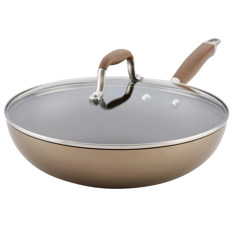 Anolon Anolon Advanced Home Hard Anodized Nonstick Deep Frying Pan / Skillet with Lid, 12 Inch