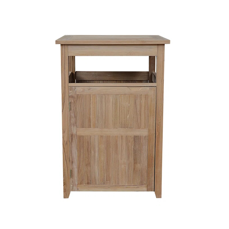 Anderson Teak Cobana Solid Wood Open Kitchen Trash Can - 20 Gallons