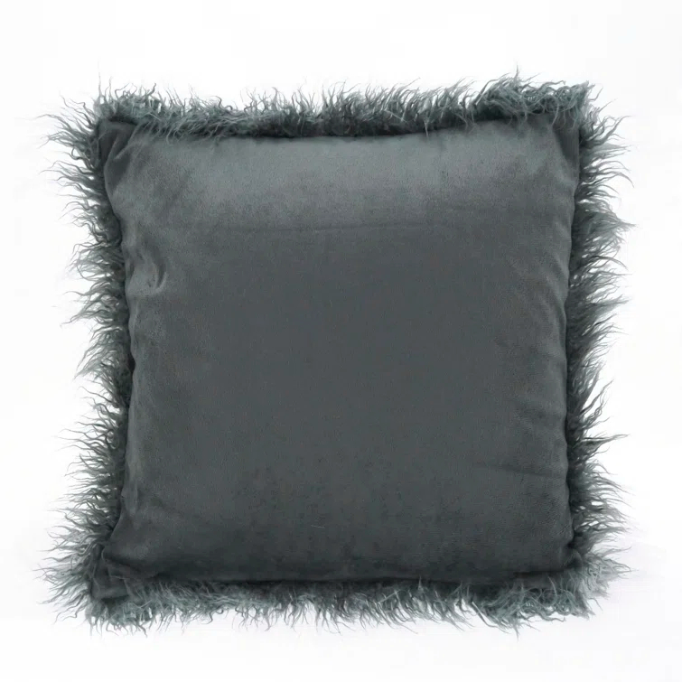 Faux Mongolian Collection Throw Pillow