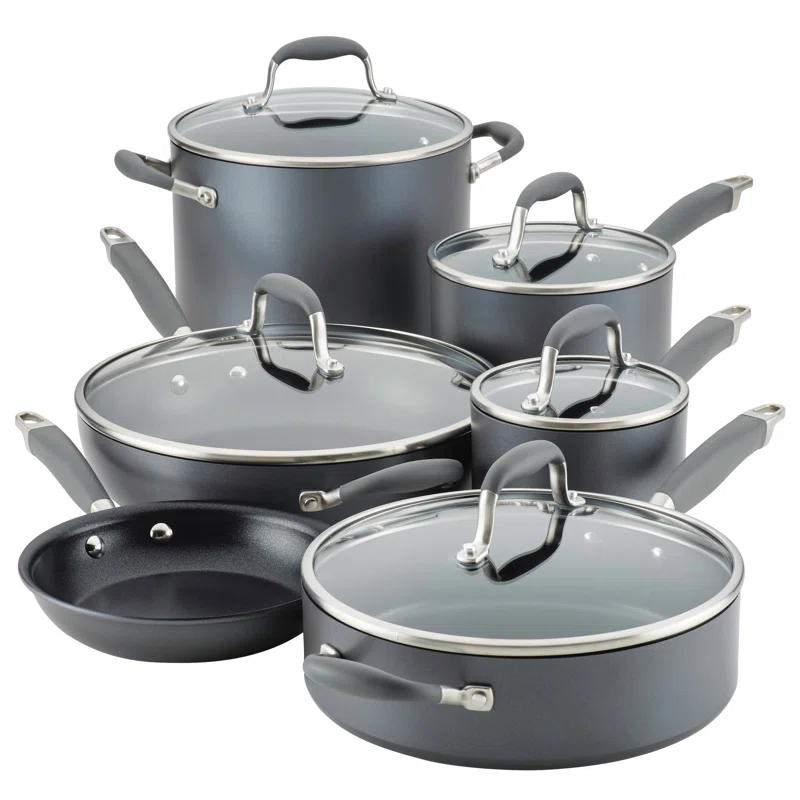Anolon Anolon Advanced Home Hard Anodized Nonstick Cookware Set, 11 Piece