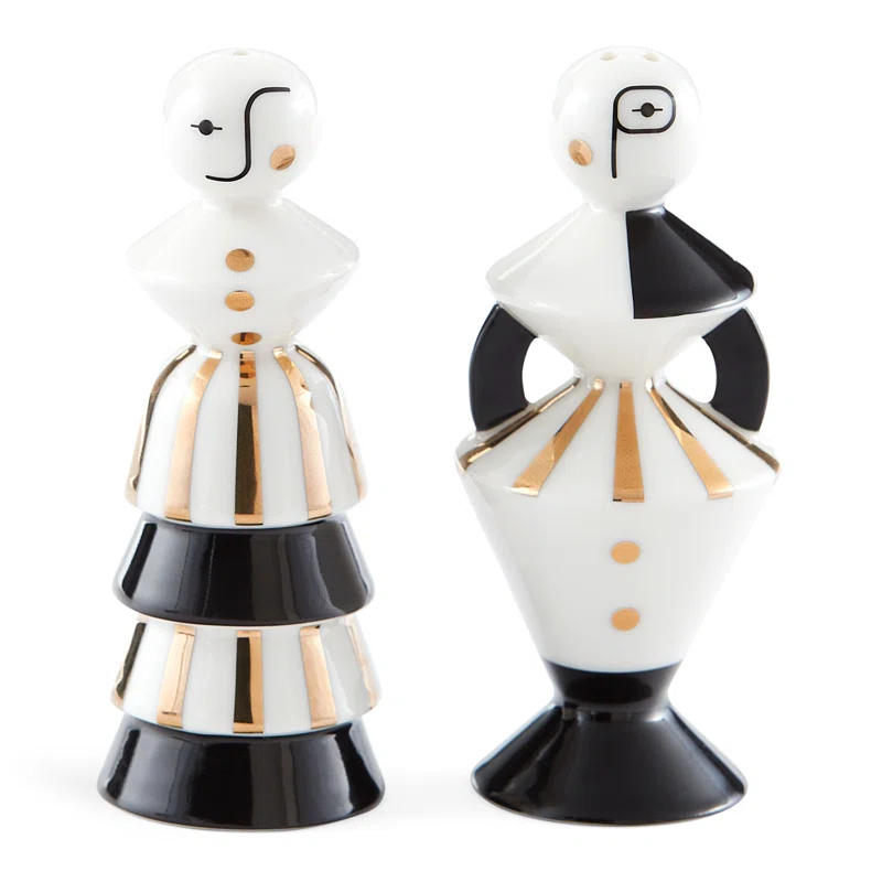 Jonathan Adler Vienna Porcelain Salt And Pepper Shaker Set