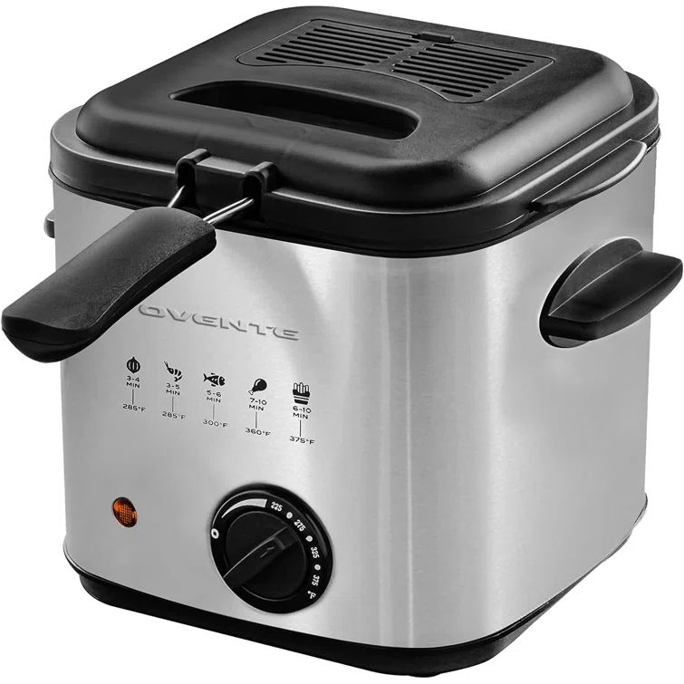 Ovente OVENTE 1.5 Liter Electric Deep Fryer with Frying Basket