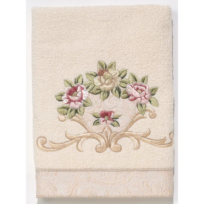 Avanti Linens Rosefan Cotton Hand Towel Bath Towels