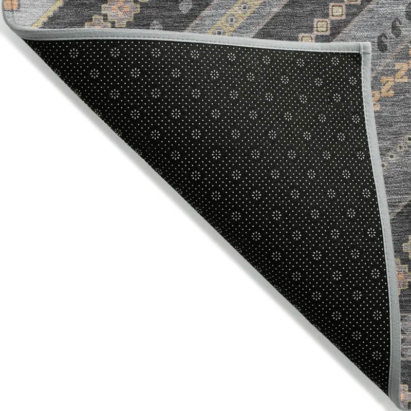 Machine Washable Indoor/Outdoor Chayden ACN1010 Gray Rug