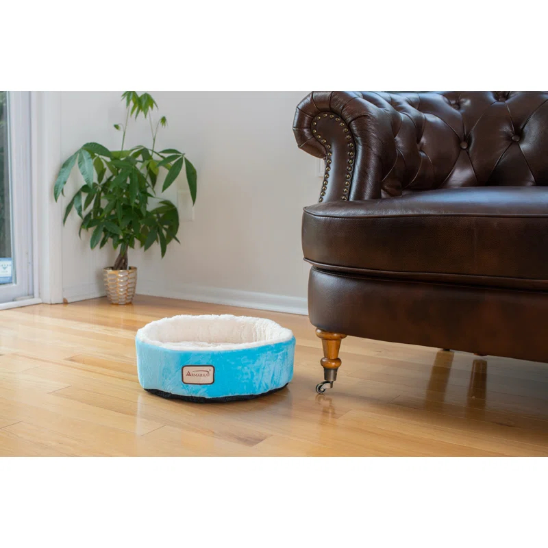 Armarkat Cat Bed Velvet Bolster Pet Bed
