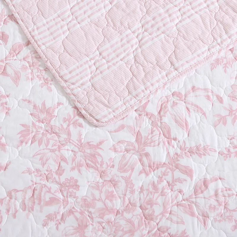 Laura Ashley Laura Ashley Bedford Cotton Reversible Quilt Set