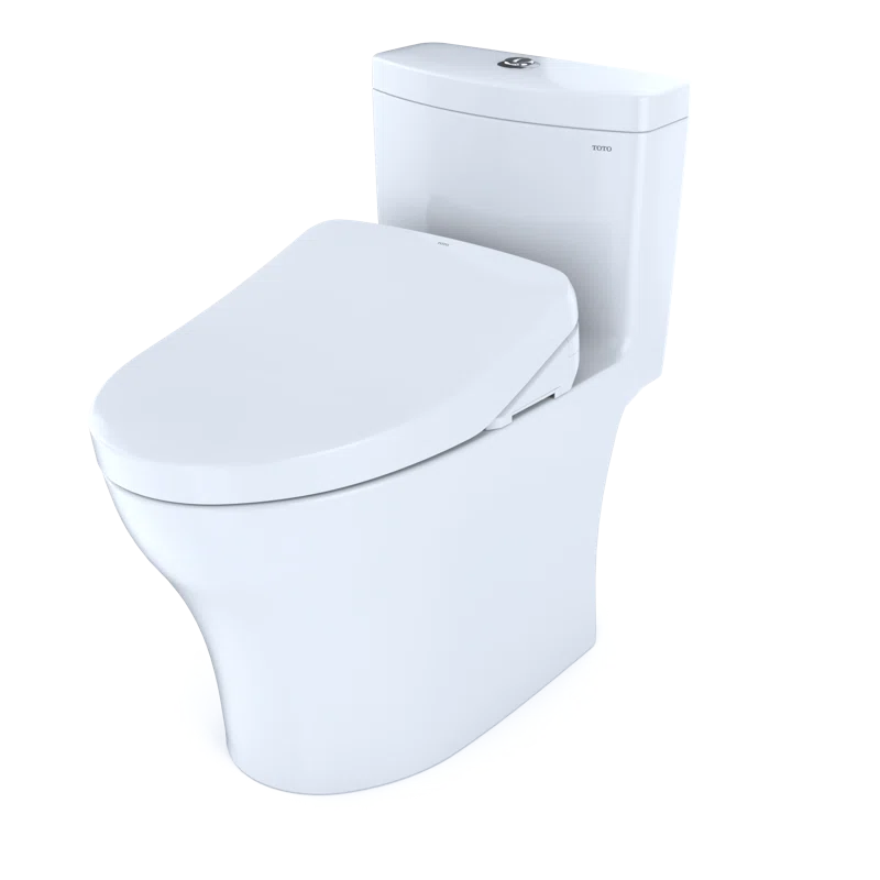 TOTO Aquia® IV  Dual Flush 1.28|0.8 GPF Elongated Two Piece Toilet with S500e Electronic Bidet Seat MW6463046CEMFG#01