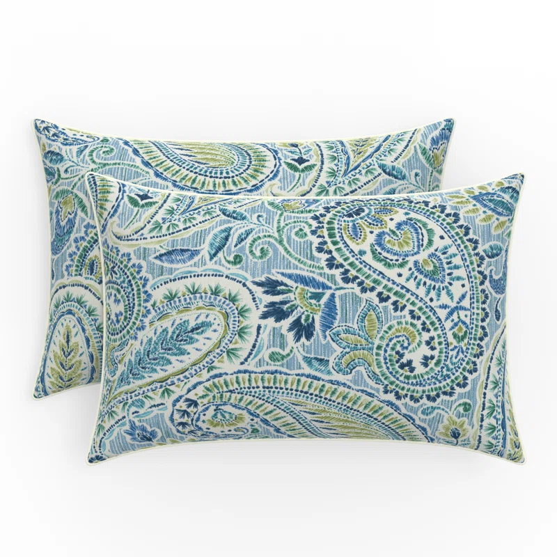 Pillow Perfect Pillow Perfect Paisley Indoor/Outdoor Accent Throw Pillow