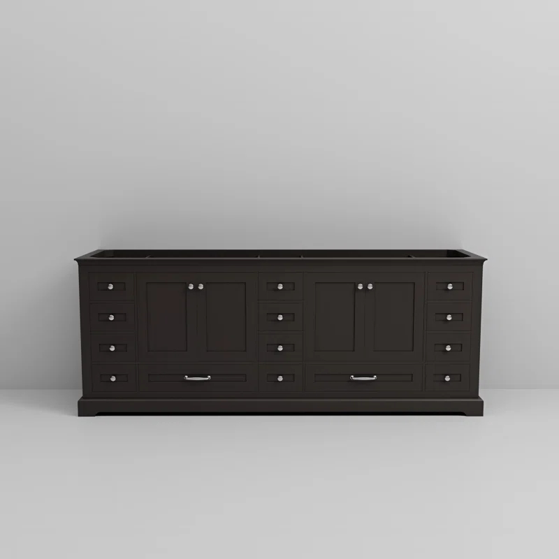 Lexora Dukes 84" Double Bathroom Vanity Base Only