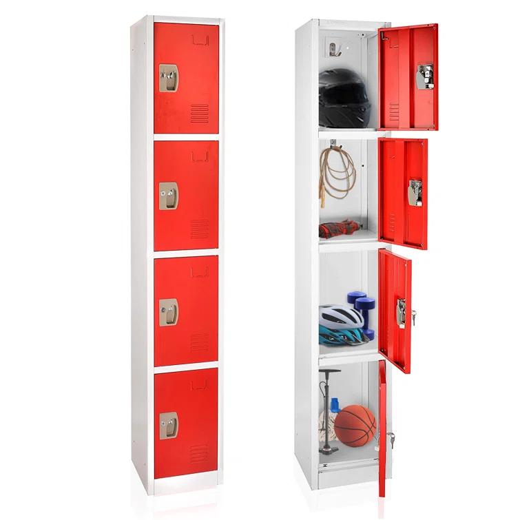 AdirOffice 12'' Wide Steel 4-Tier School and Gym Locker