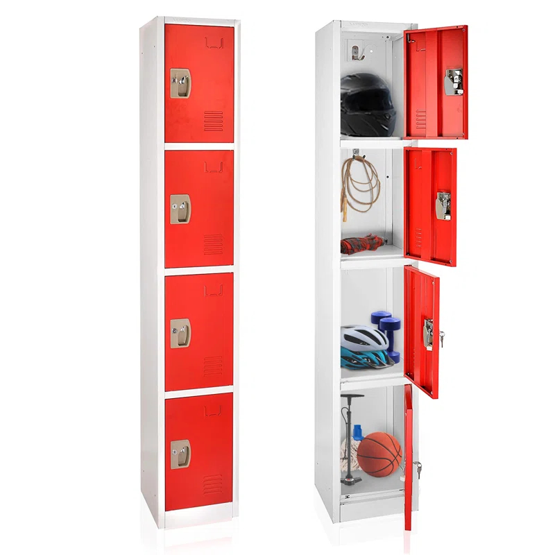 12'' Wide Steel 4-Tier School and Gym Locker