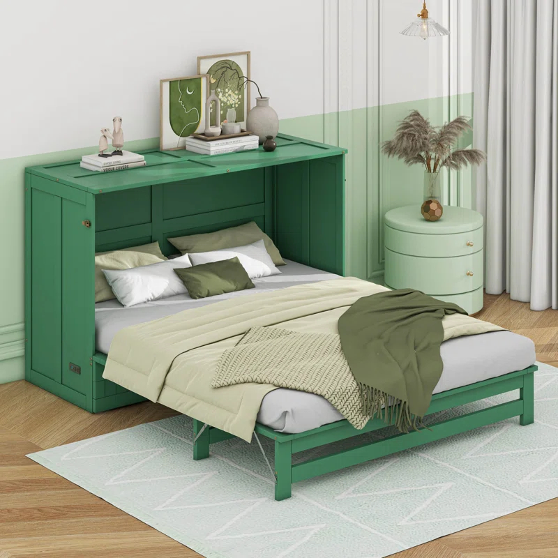 Cosmic Queen Size Murphy Bed With Built-In Charging Station