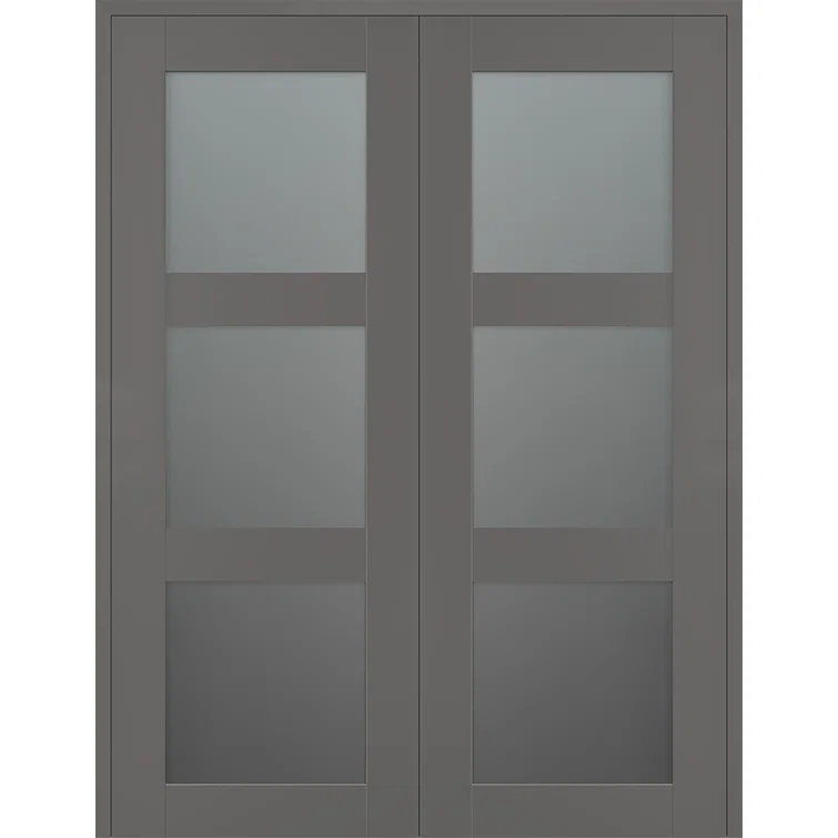 Belldinni Avon 3 Lite Manufactured Wood and Glass Composite Double Frech Doors & Reviews | Wayfair