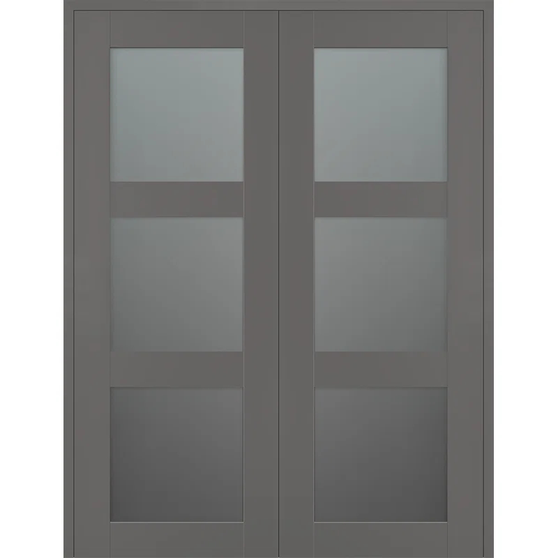 Belldinni Avon 3 Lite Manufactured Wood and Glass Composite Double Frech Doors & Reviews | Wayfair