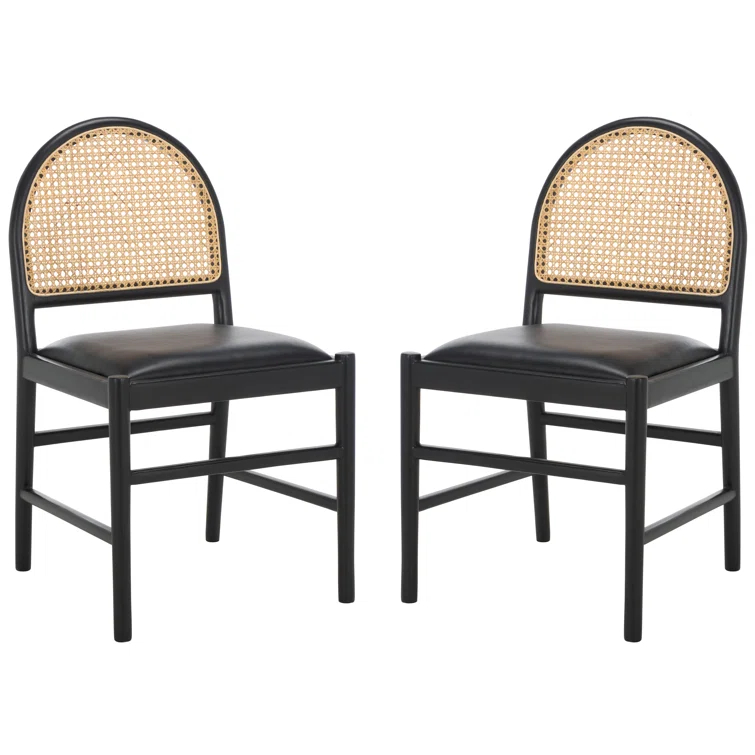 Ottavia Rattan And Leather Dining Chair (Set of 2)
