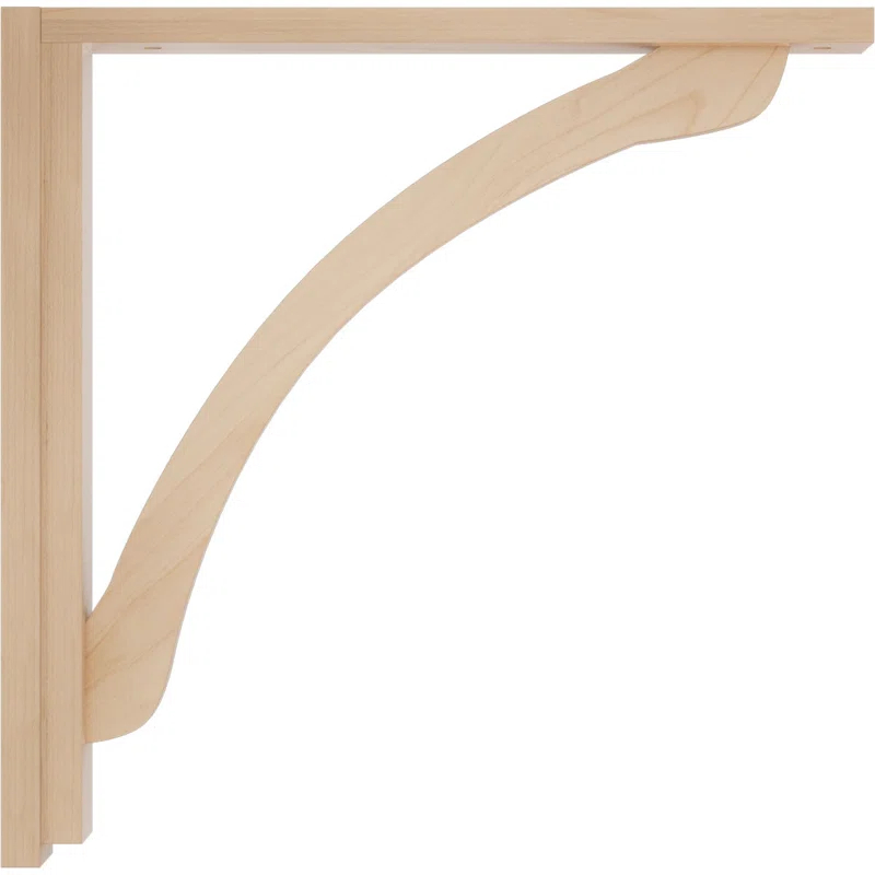 Ekena Millwork Reese H 2.5'' W D Wood Bracket / Corbel