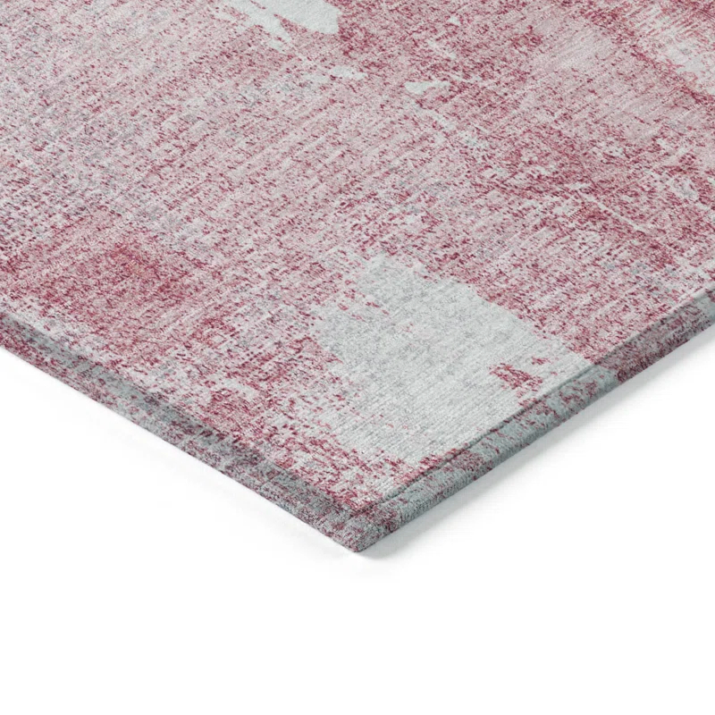 Machine Washable Indoor/Outdoor Chayden ACN989 Pink Rug