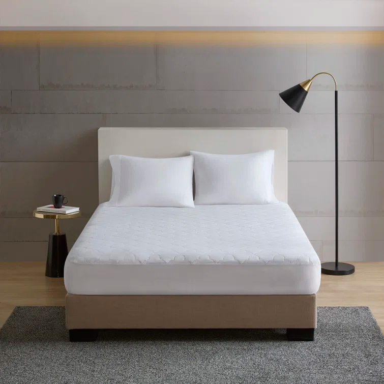 Madison Park All Natural Cotton Percale Quilted Mattress Pad