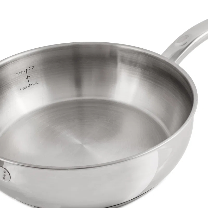BergHOFF BergHOFF Stainless Steel 18/10 Deep Skillet Belly Shape, 9.5"