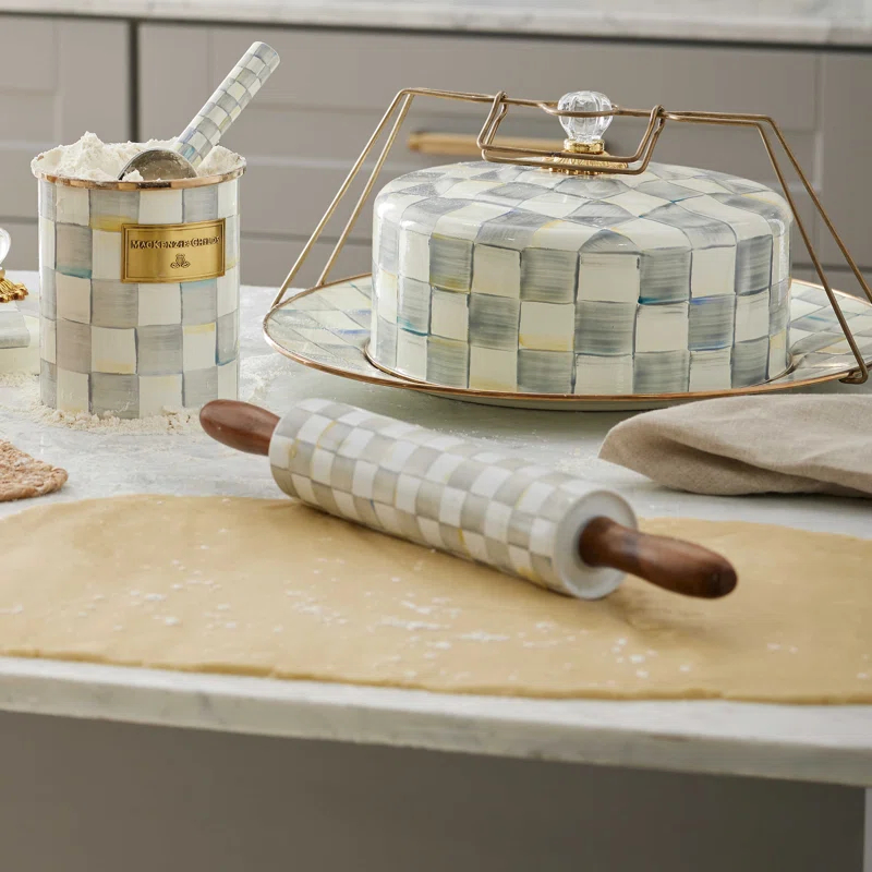 MacKenzie-Childs Sterling Check® Rolling Pin