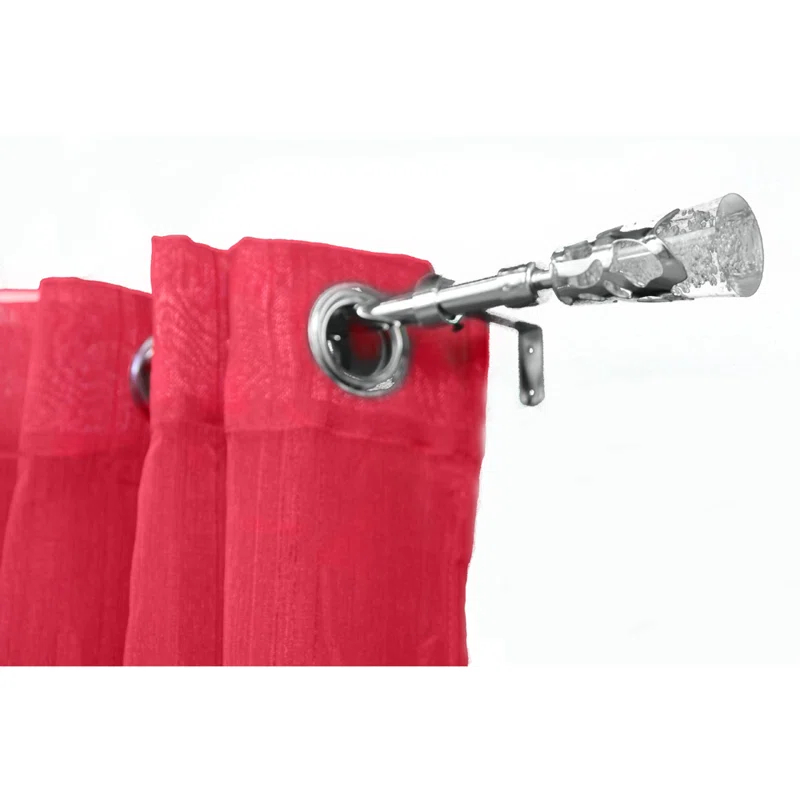 Evideco Luxury Steel Adjustable Single Curtain Rod