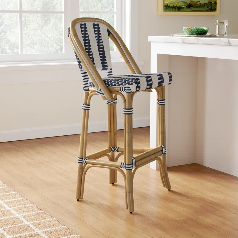 Birch Lane™ Euporie Woven Bar Stool