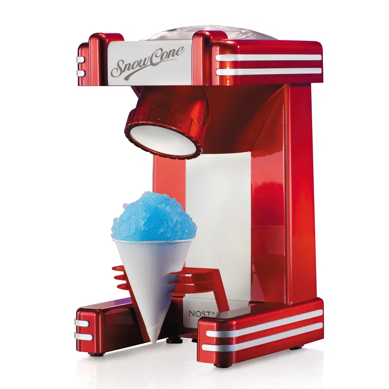 Nostalgia Nostalgia Retro Single Countertop Snow Cone Maker, Includes 1 Reusable Plastic Cup, Stainless Steel Blades