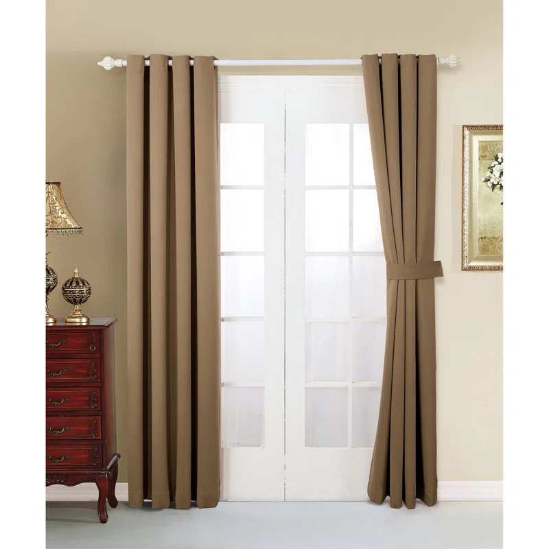 Home Soft Things Solid Blackout Curtain Panel (Set of 2)