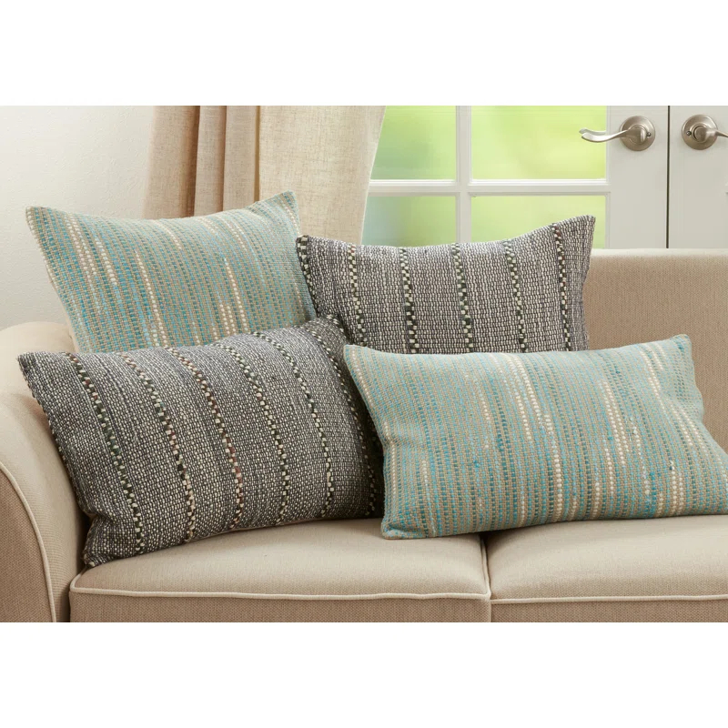 Octavia Striped Cotton Throw Pillow