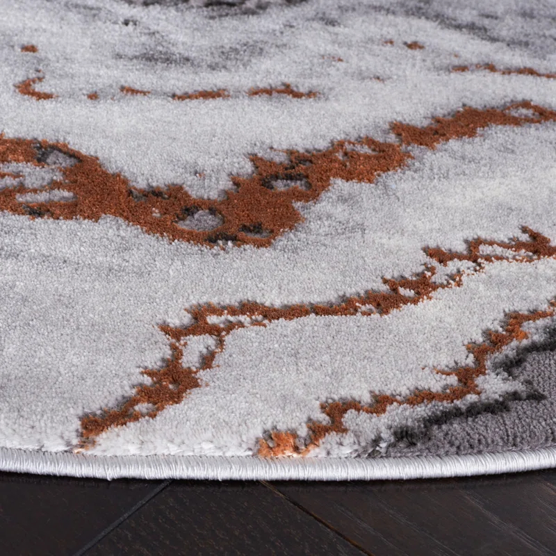 Wade Logan® Swindle Abstract Gray/Blue Area Rug