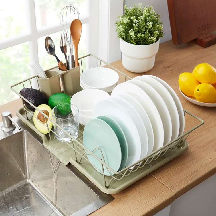 Red Barrel Studio® Steel 3-Piece Large Dish Drainer by Sweet Home Collection